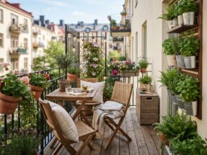 kleinen Balkon einrichten