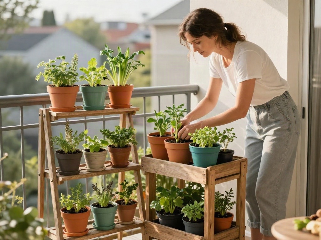 kleinen Balkon einrichten