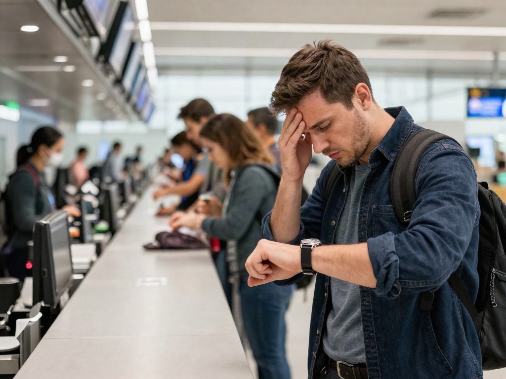 wie früh am Flughafen